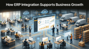 ERP integration supporting scalable business growth through automation, analytics, and connected operations.